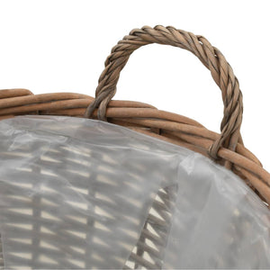 Γλάστρες Υπερυψωμένες 4 τεμ. Wicker με Επένδυση Πολυαιθυλενίου - PAKOBAZAAR
