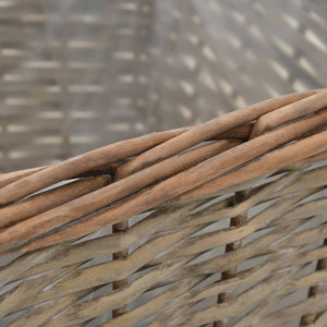 Γλάστρες Υπερυψωμένες 3 τεμ. Wicker με Επένδυση Πολυαιθυλενίου - PAKOBAZAAR