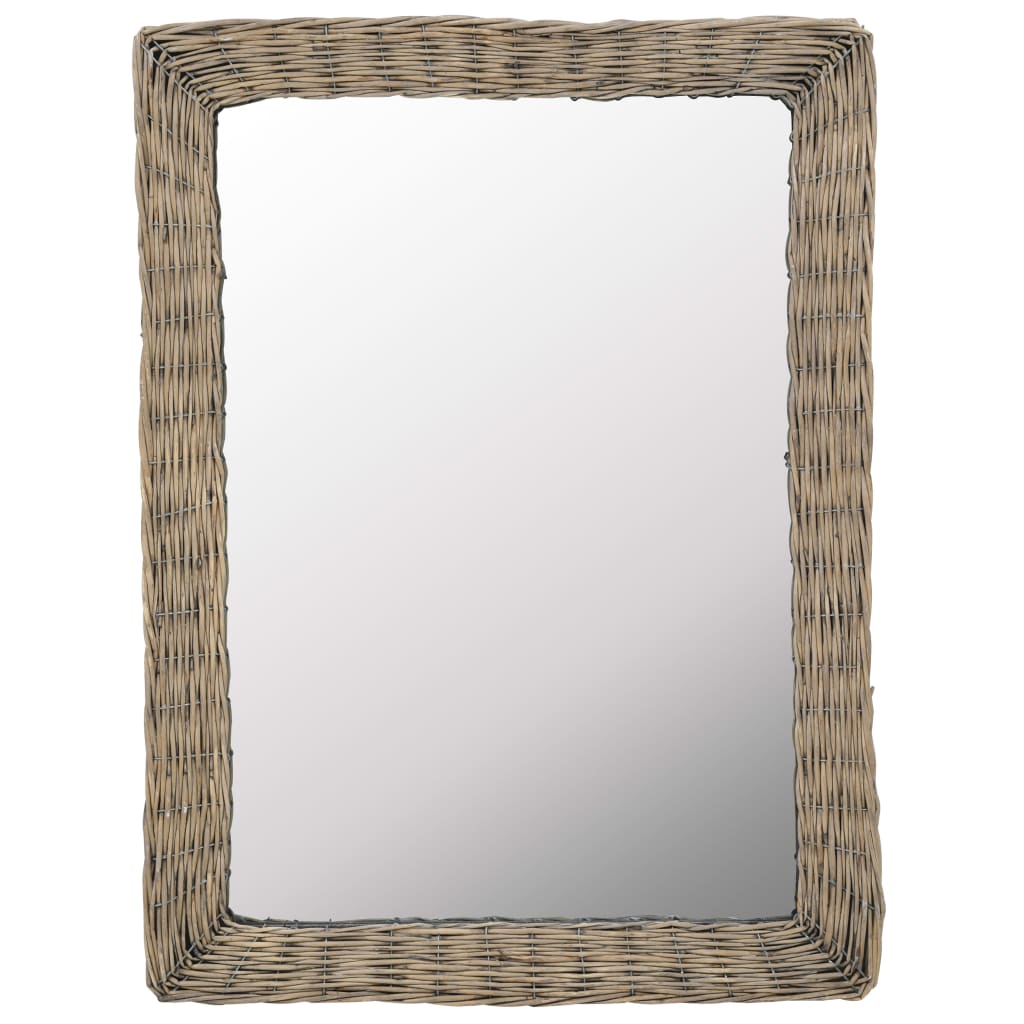 Καθρέφτης Καφέ 60 x 80 εκ. από Wicker - Pakobazaar
