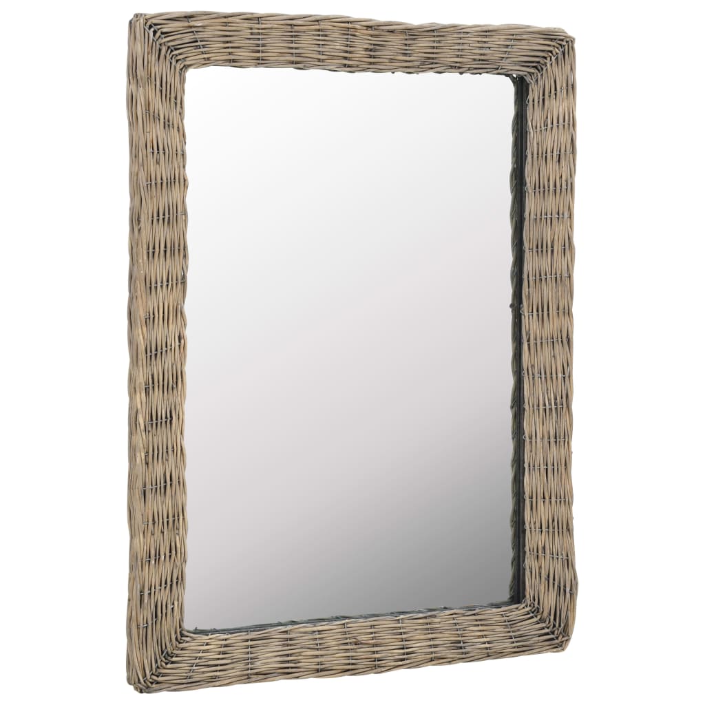 Καθρέφτης Καφέ 60 x 80 εκ. από Wicker - Pakobazaar