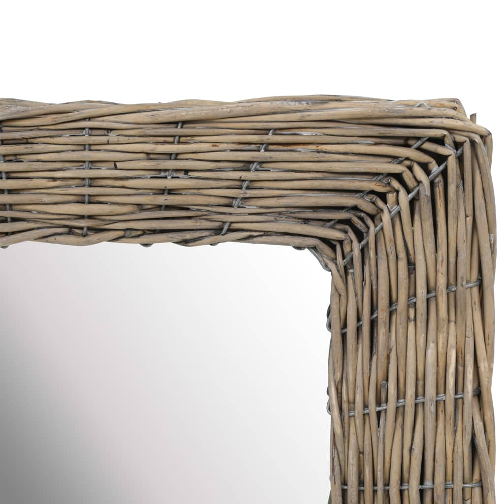Καθρέφτης Καφέ 60 x 80 εκ. από Wicker - Pakobazaar