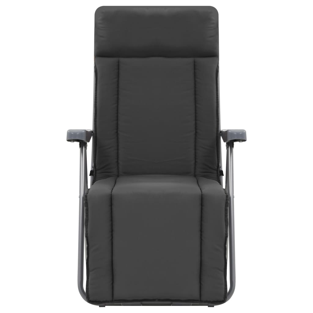 Καρέκλες Κήπου Πτυσσόμενες 2 τεμ. Γκρι με Μαξιλάρια - Pakobazaar