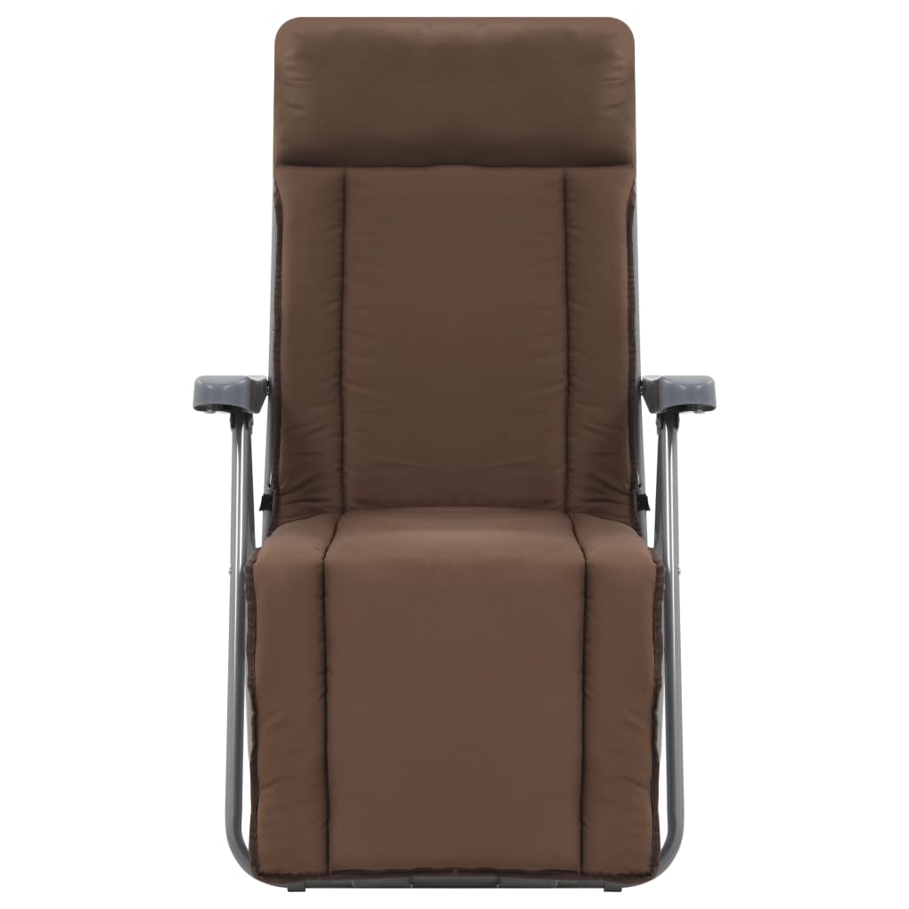 Καρέκλες Κήπου Πτυσσόμενες 2 τεμ. Καφέ με Μαξιλάρια - Pakobazaar