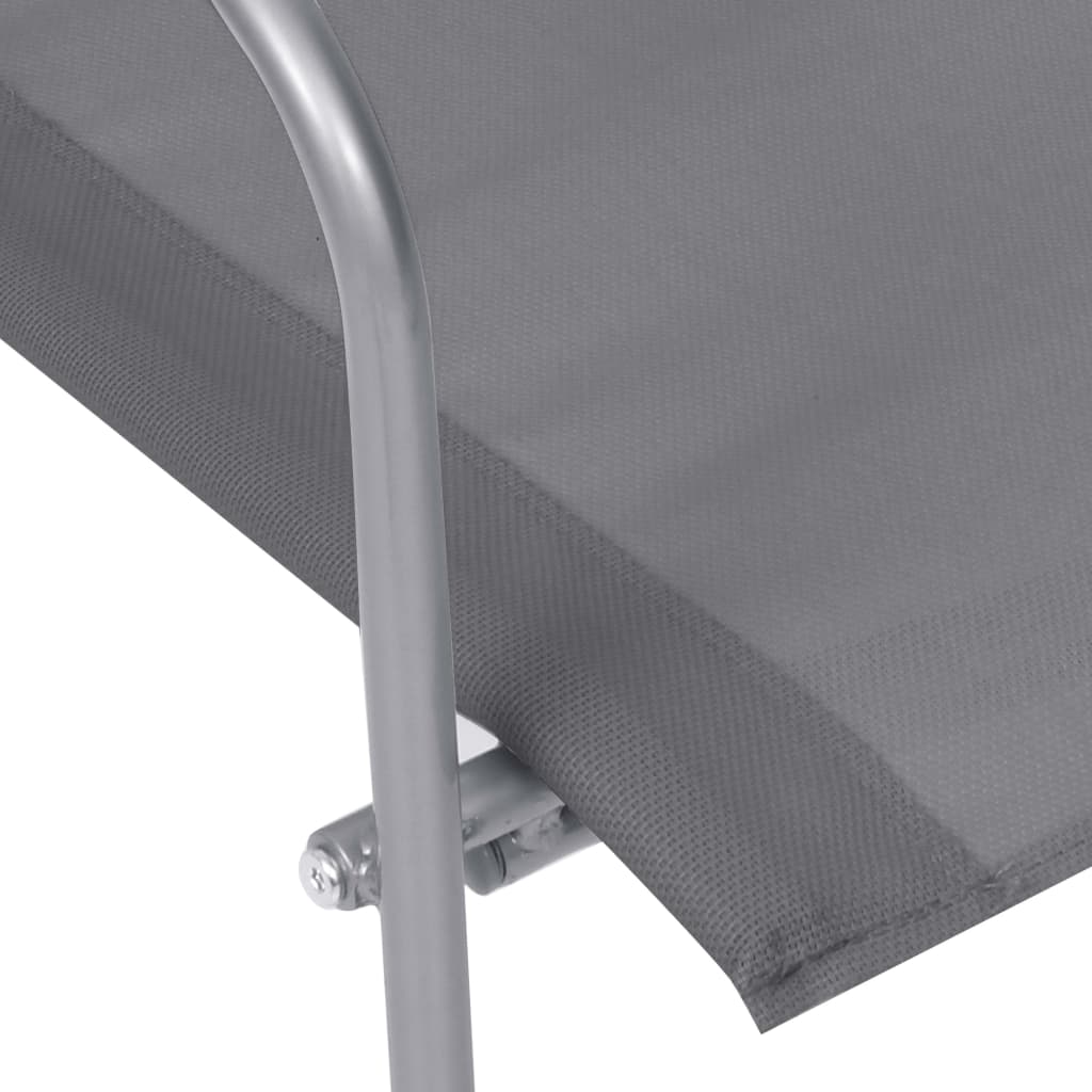 Σαλόνι Κήπου Σετ 4 Τεμαχίων Γκρι από Ύφασμα & Ατσάλι