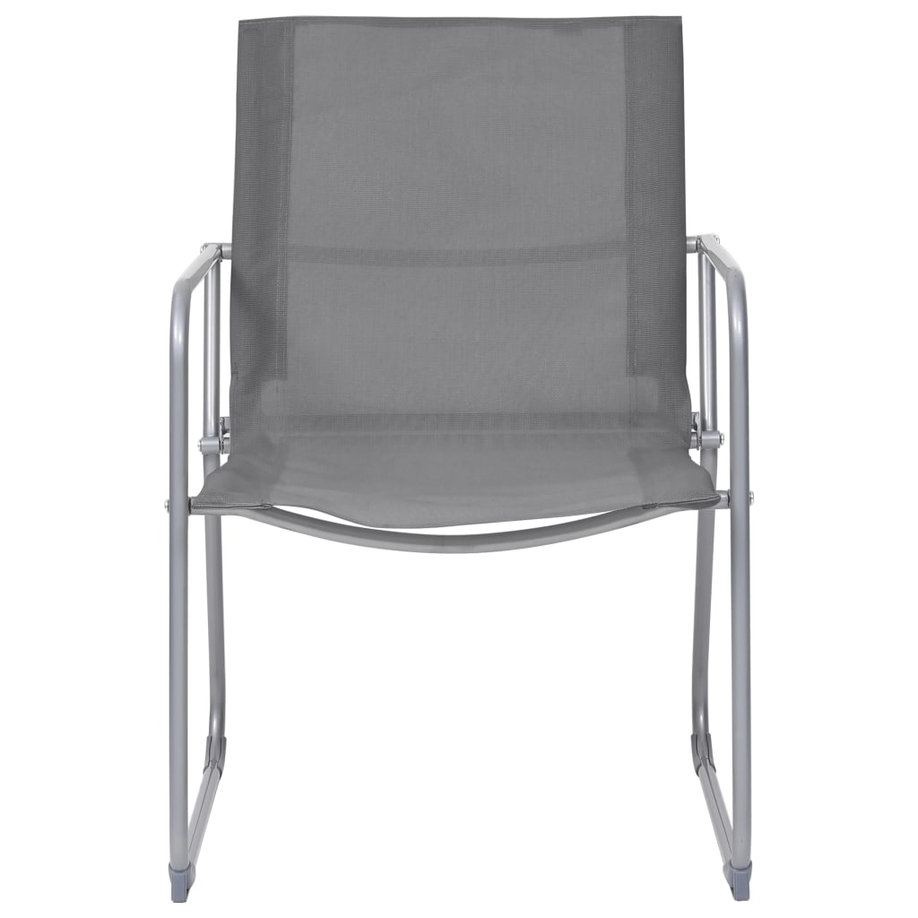 Σαλόνι Κήπου Σετ 4 Τεμαχίων Γκρι από Ύφασμα & Ατσάλι