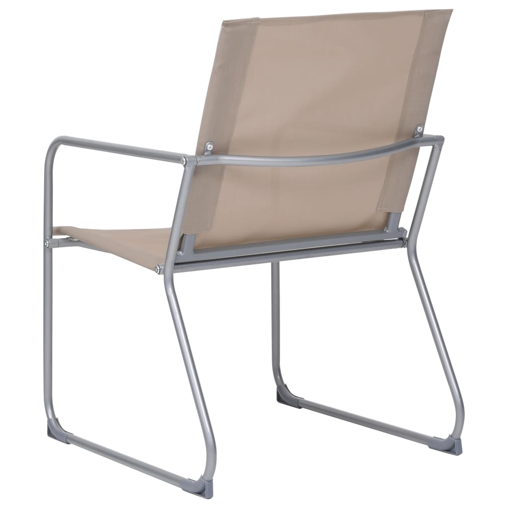 Σαλόνι Κήπου Σετ 4 Τεμαχίων Taupe από Ύφασμα & Ατσάλι