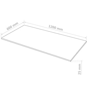 Φύλλα MDF 2 τεμ. Ορθογώνια 120 x 60 εκ. 25 χιλ.