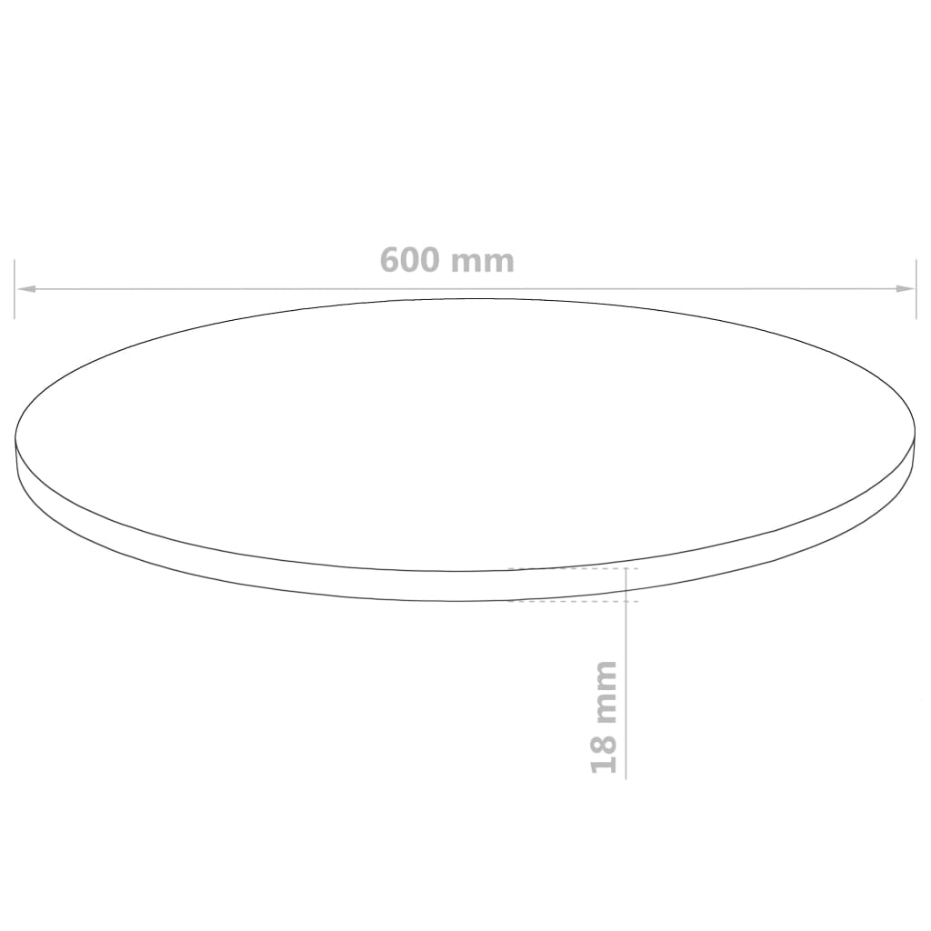 Επιφάνεια Τραπεζιού Στρογγυλή 600 x 18 χιλ. από MDF