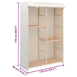 Ντουλάπα Ρούχων με 3 Ράφια 110 x 40 x 170 εκ. - PAKOBAZAAR