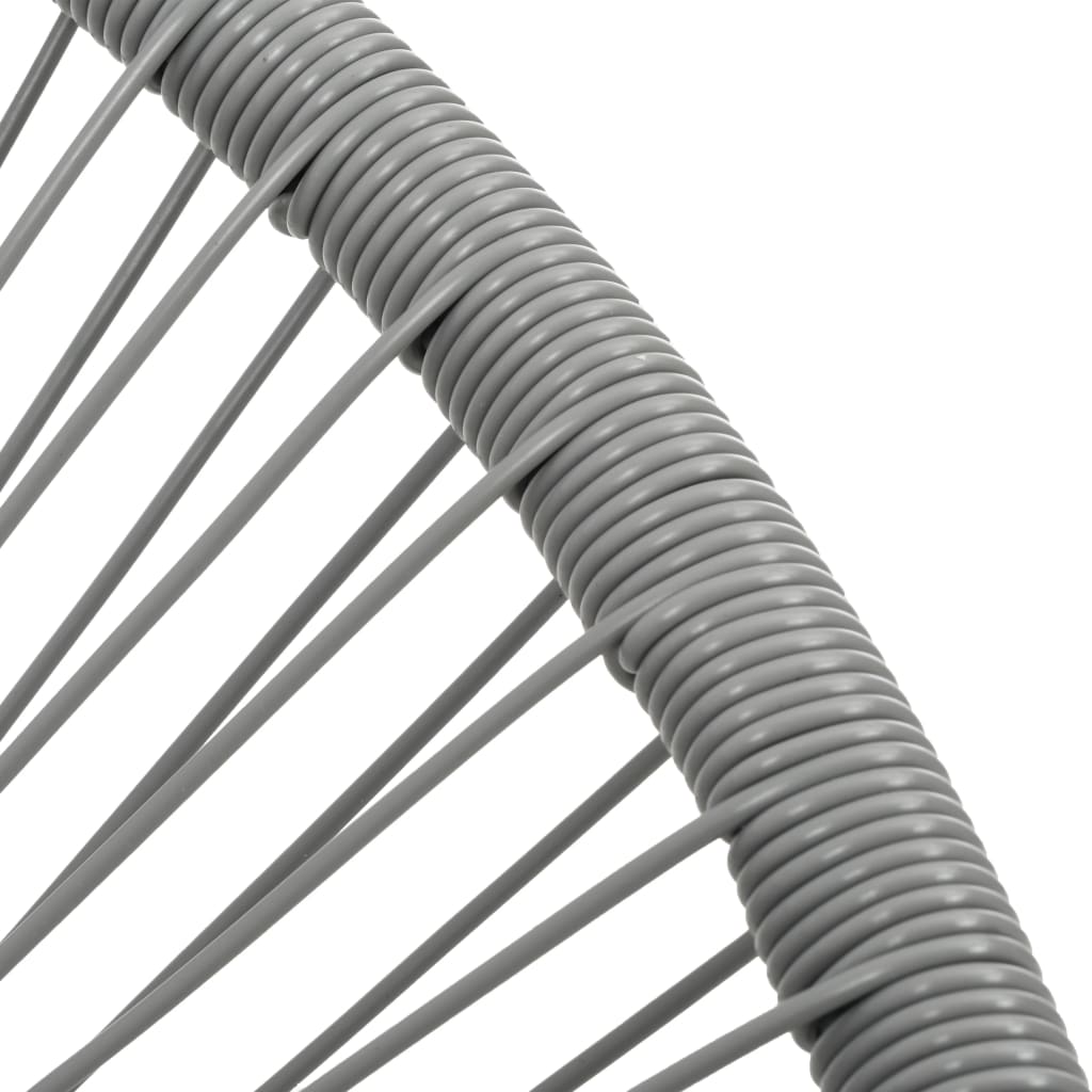 Πολυθρόνα Κήπου Οβάλ Γκρι από Συνθετικό Ρατάν - Pakobazaar