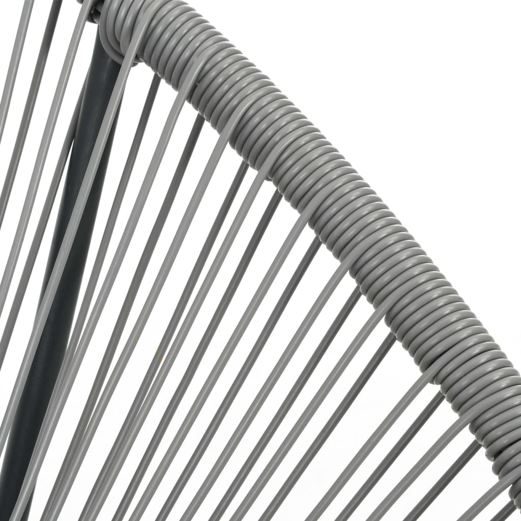 Πολυθρόνα Κουνιστή Οβάλ Εξωτερικού Χώρου Γκρι Συνθετικό Ρατάν - Pakobazaar