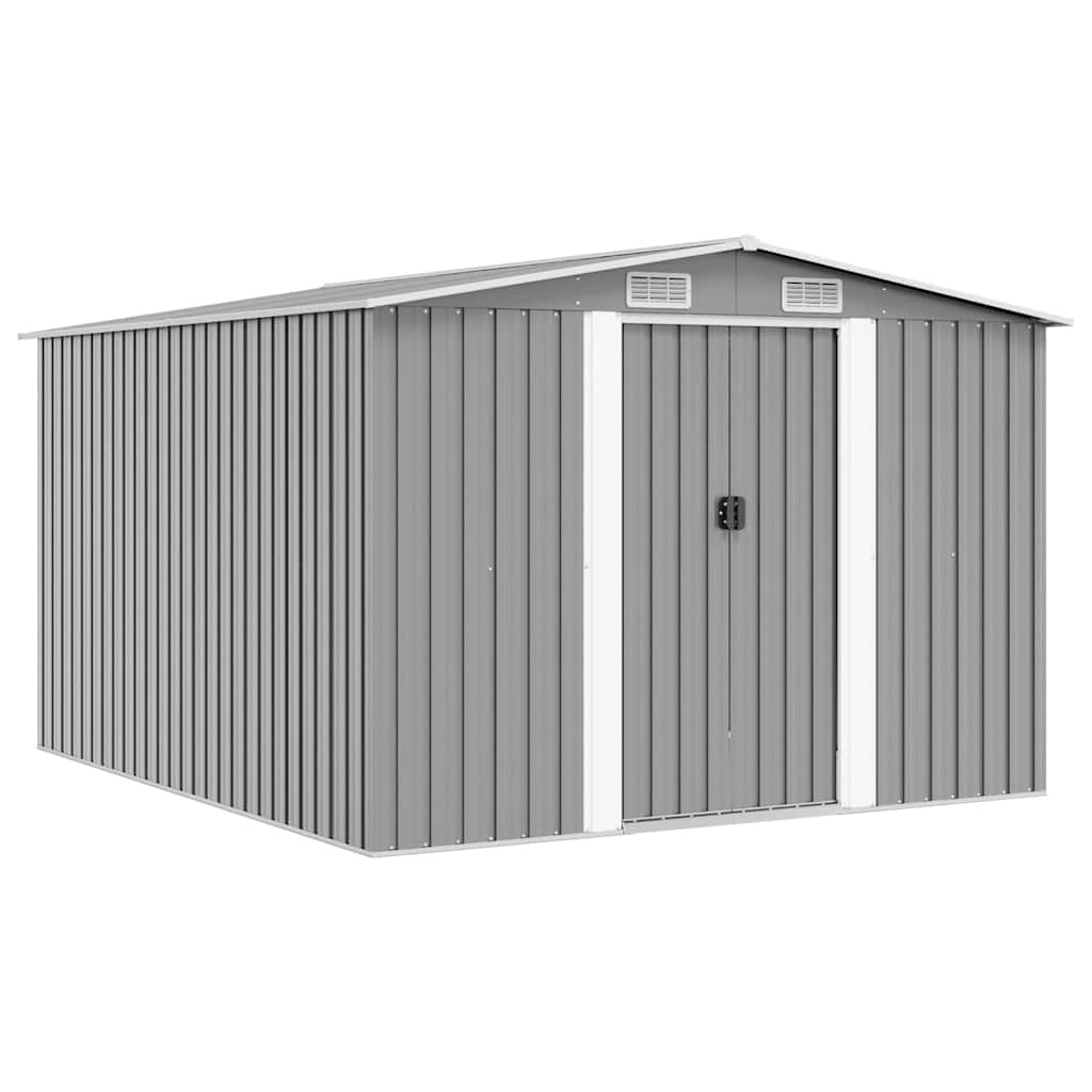 Αποθήκη Κήπου Γκρι 257 x 298 x 178 εκ. από Μέταλλο - PAKOBAZAAR