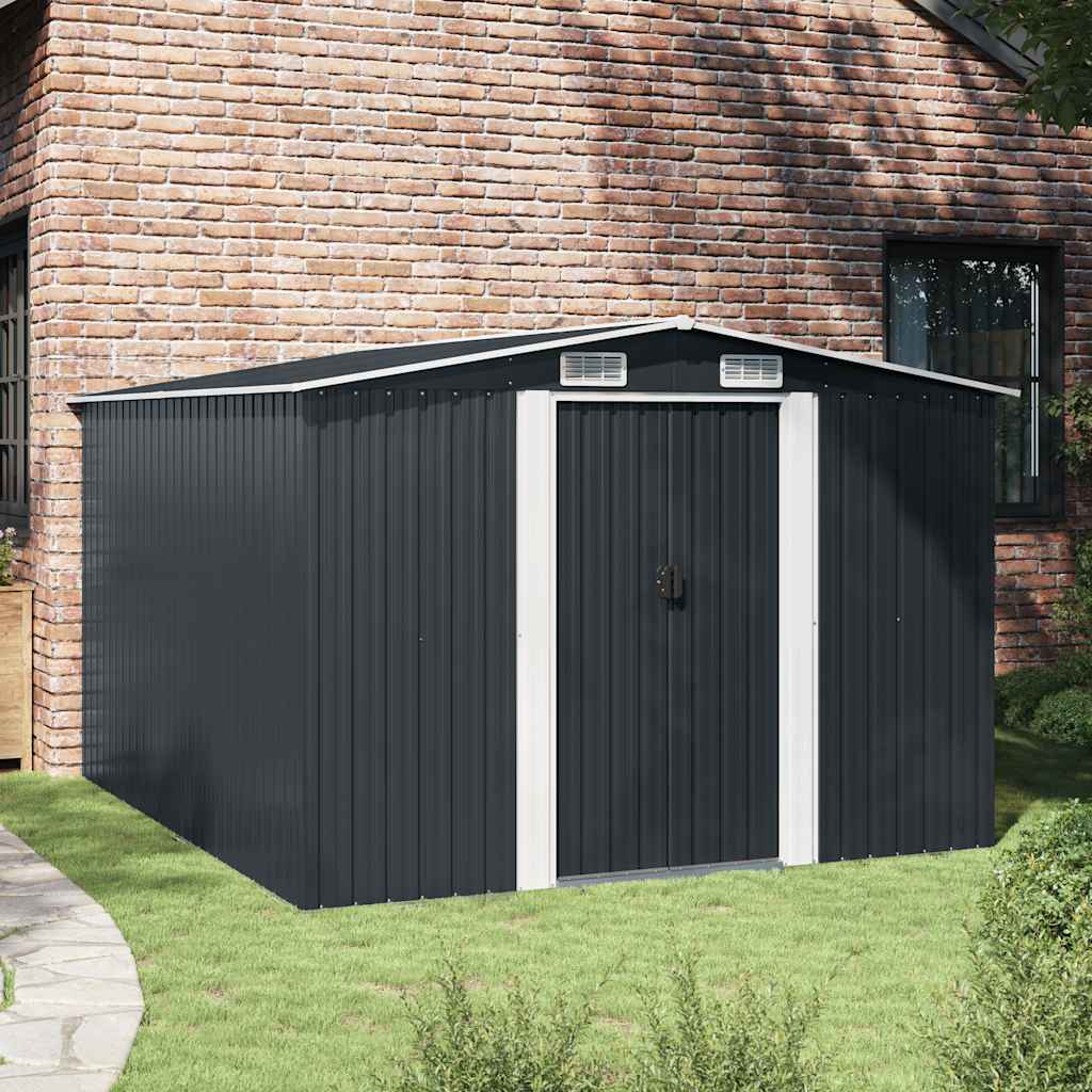 Αποθήκη Κήπου Ανθρακί 257 x 298 x 178 εκ. από Μέταλλο - PAKOBAZAAR