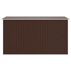 Αποθήκη Κήπου Καφέ 257 x 298 x 178 εκ. από Μέταλλο - Pakobazaar