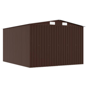 Αποθήκη Κήπου Καφέ 257 x 298 x 178 εκ. από Μέταλλο - Pakobazaar