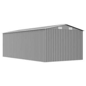 Αποθήκη Κήπου Γκρι 257 x 489 x 181 εκ. από Μέταλλο - PAKOBAZAAR
