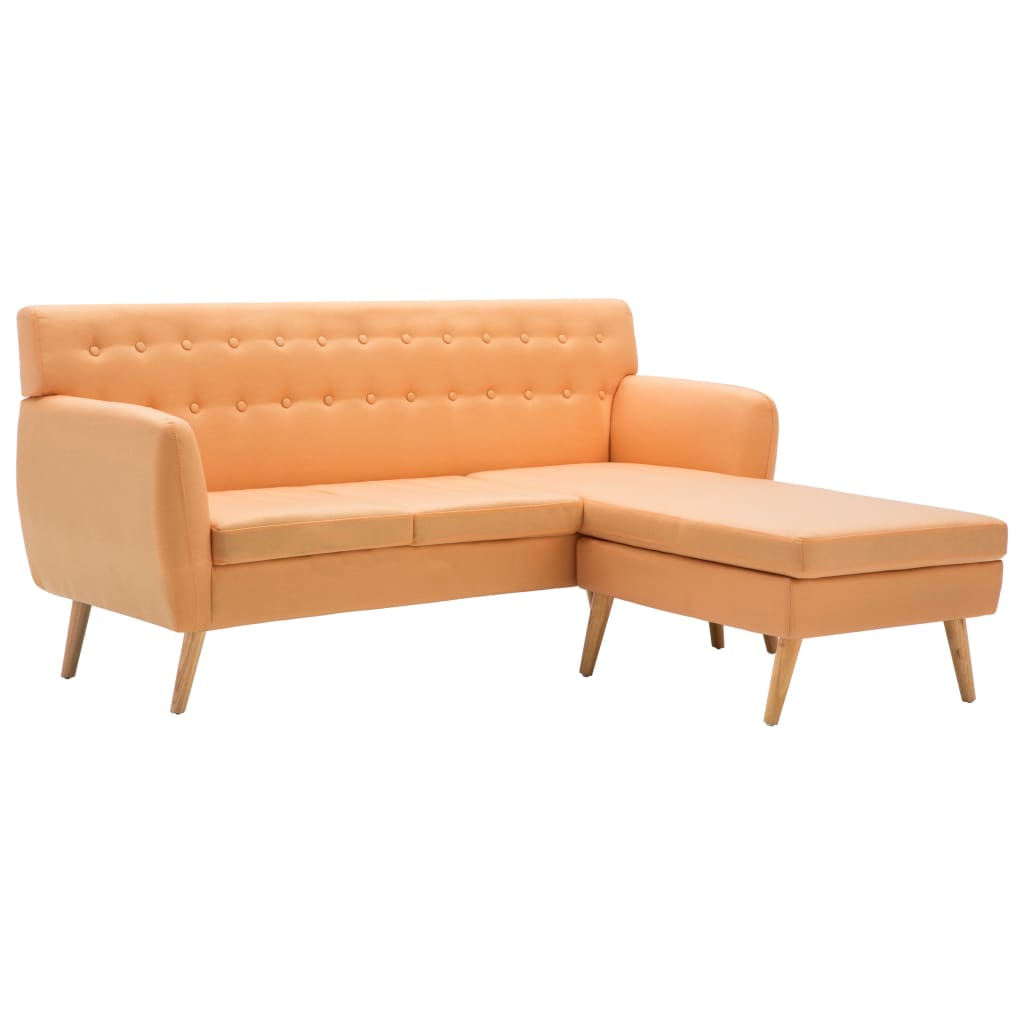 Καναπές ΓωνιακόςΠορτοκαλί 171,5 x 138 x 81,5 εκ. Υφασμάτινος - PAKOBAZAAR