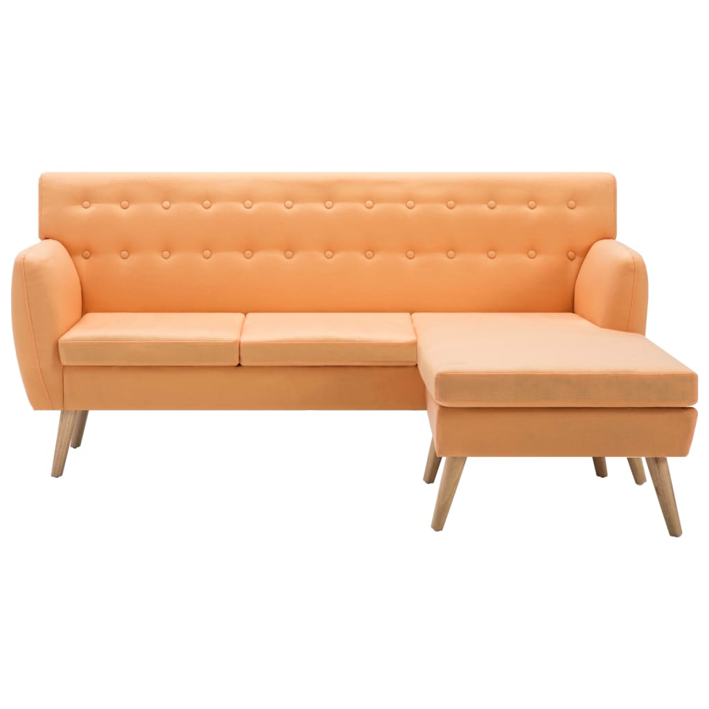 Καναπές ΓωνιακόςΠορτοκαλί 171,5 x 138 x 81,5 εκ. Υφασμάτινος - PAKOBAZAAR