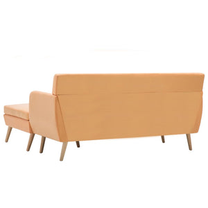 Καναπές ΓωνιακόςΠορτοκαλί 171,5 x 138 x 81,5 εκ. Υφασμάτινος - PAKOBAZAAR
