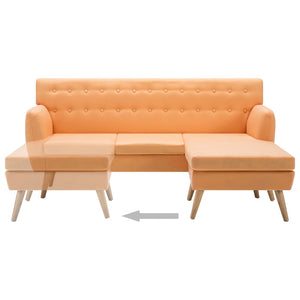 Καναπές ΓωνιακόςΠορτοκαλί 171,5 x 138 x 81,5 εκ. Υφασμάτινος - PAKOBAZAAR