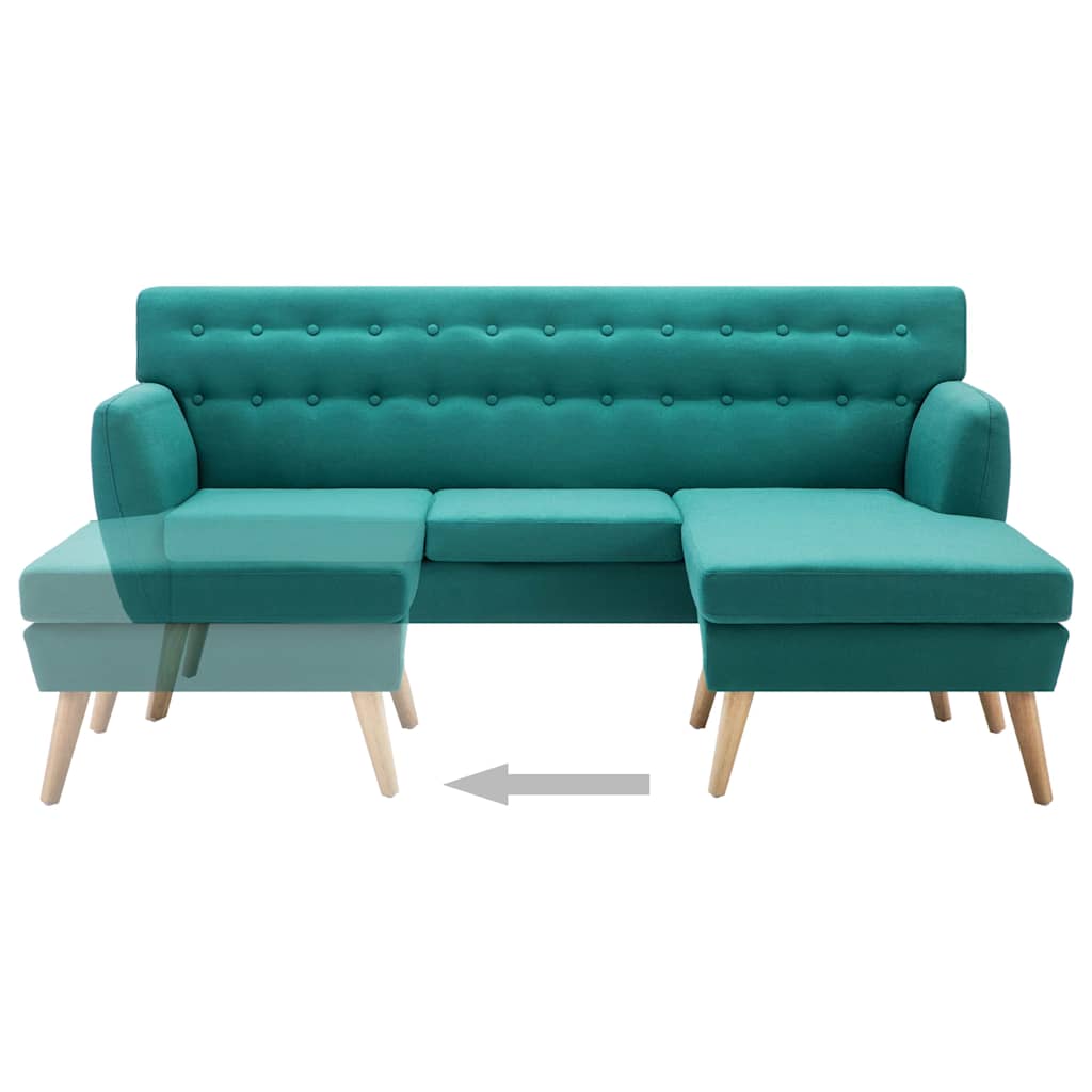 Καναπές Γωνιακός Πράσινος 171,5 x 138 x 81,5 εκ. Υφασμάτινος