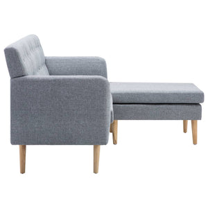 Καναπές Γωνιακός Ανοιχτό Γκρι 171,5x138x81,5 εκ. Υφασμάτινος - PAKOBAZAAR
