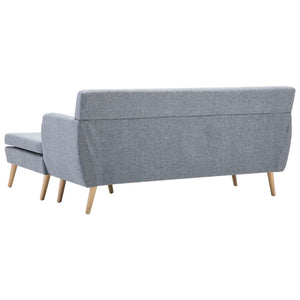 Καναπές Γωνιακός Ανοιχτό Γκρι 171,5x138x81,5 εκ. Υφασμάτινος - PAKOBAZAAR