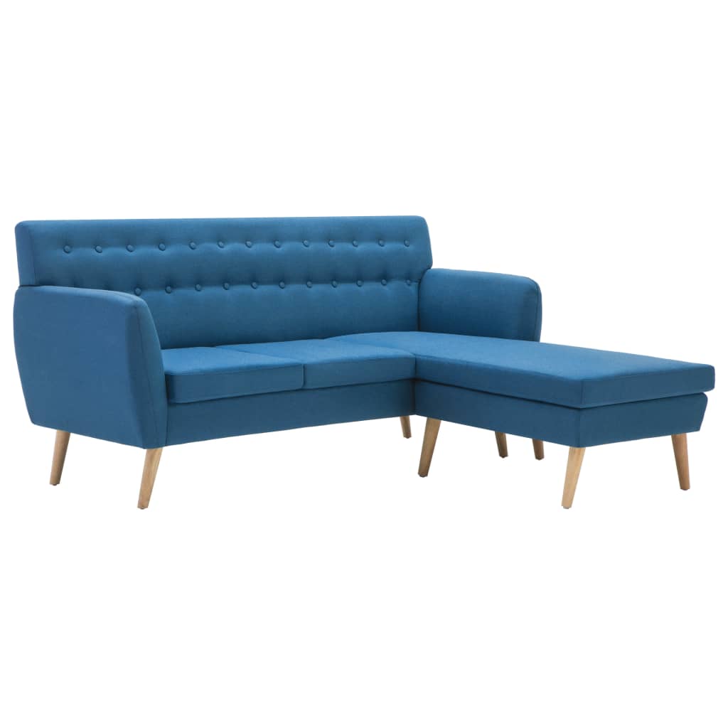 Καναπές Γωνιακός Μπλε 171,5 x 138 x 81,5 εκ. Υφασμάτινος