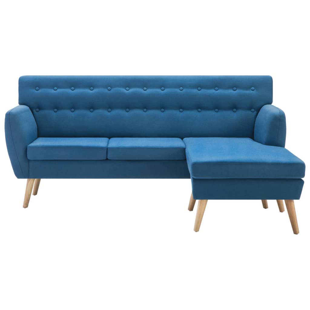 Καναπές Γωνιακός Μπλε 171,5 x 138 x 81,5 εκ. Υφασμάτινος