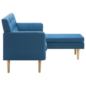 Καναπές Γωνιακός Μπλε 171,5 x 138 x 81,5 εκ. Υφασμάτινος