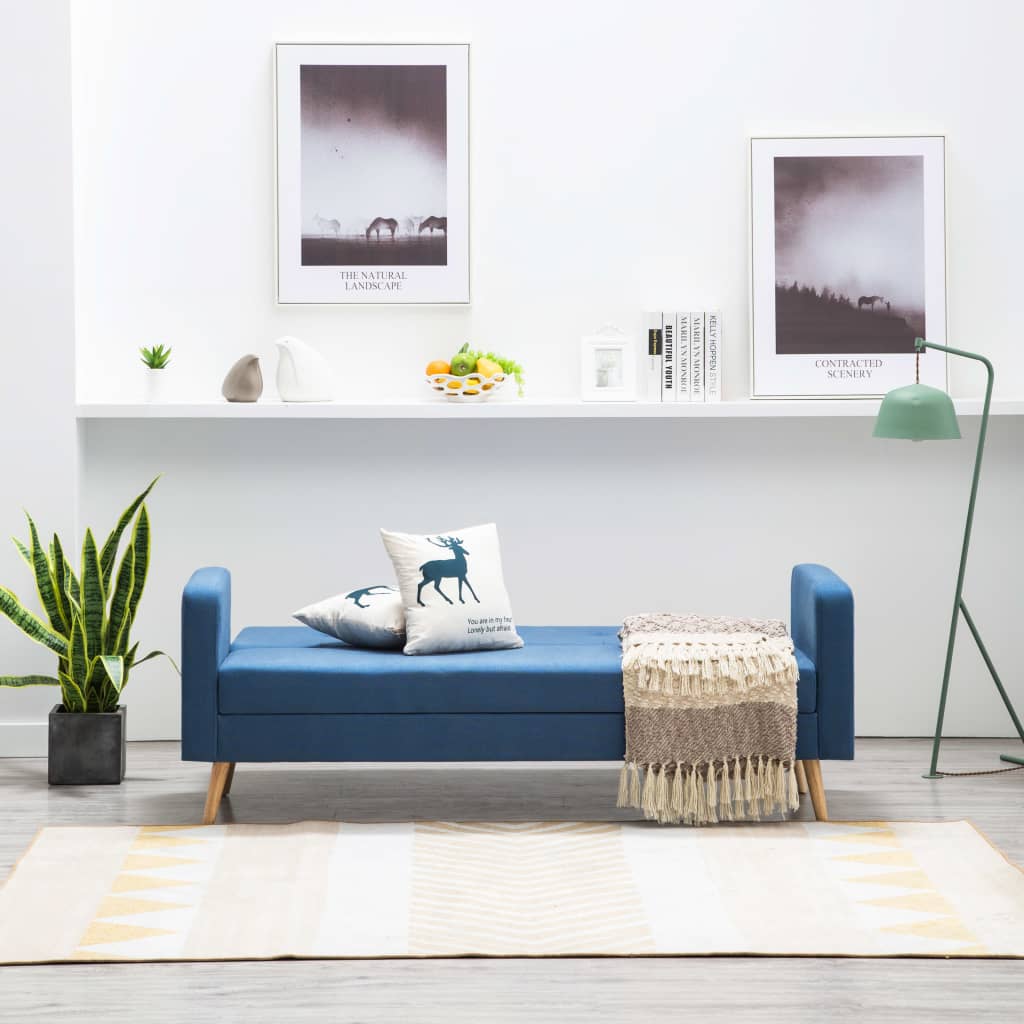 Καναπές Μπλε Υφασμάτινος - PAKOBAZAAR
