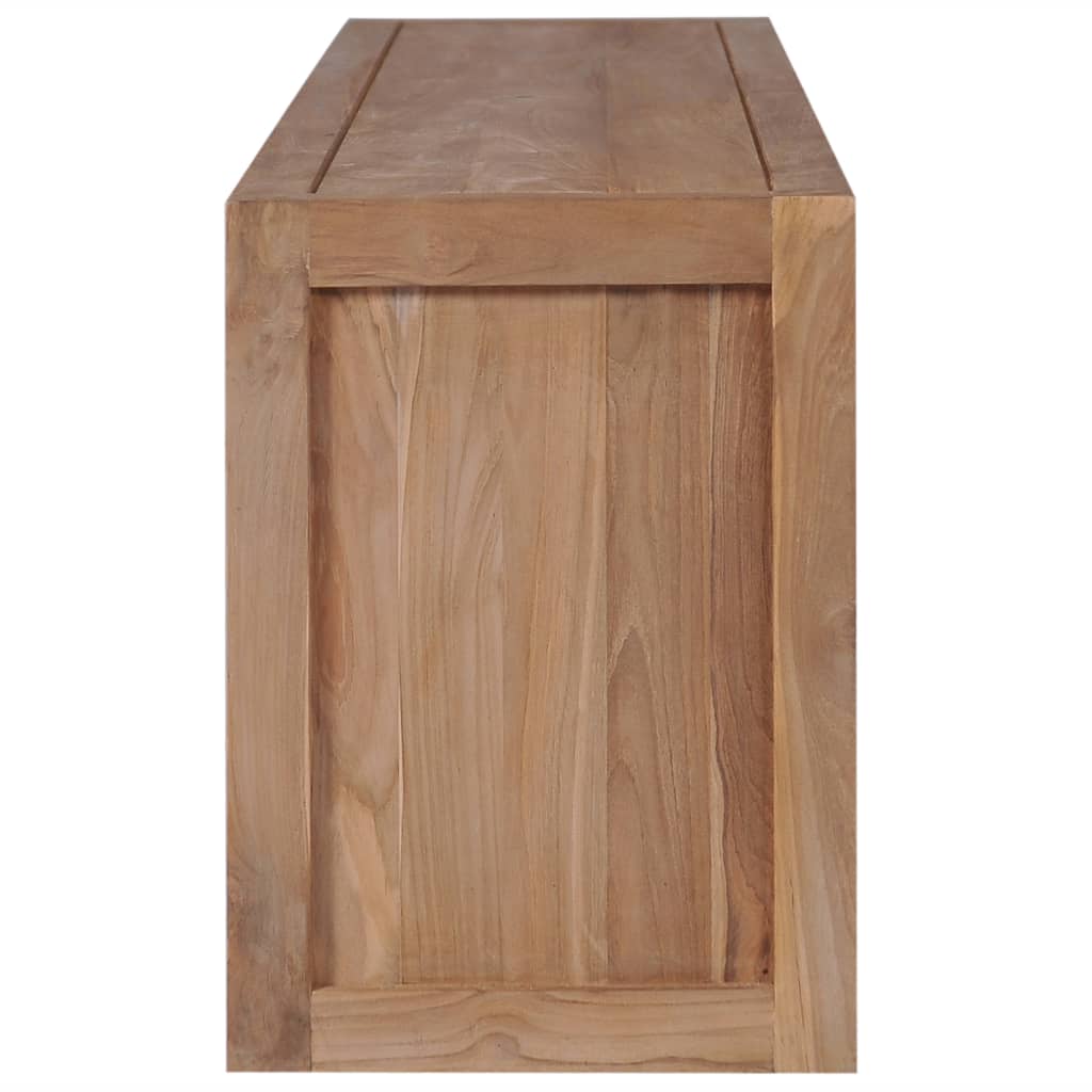 Έπιπλο Τηλεόρασης 120x30x40 εκ Μασίφ Ξύλο Teak/Φυσικό Φινίρισμα - PAKOBAZAAR