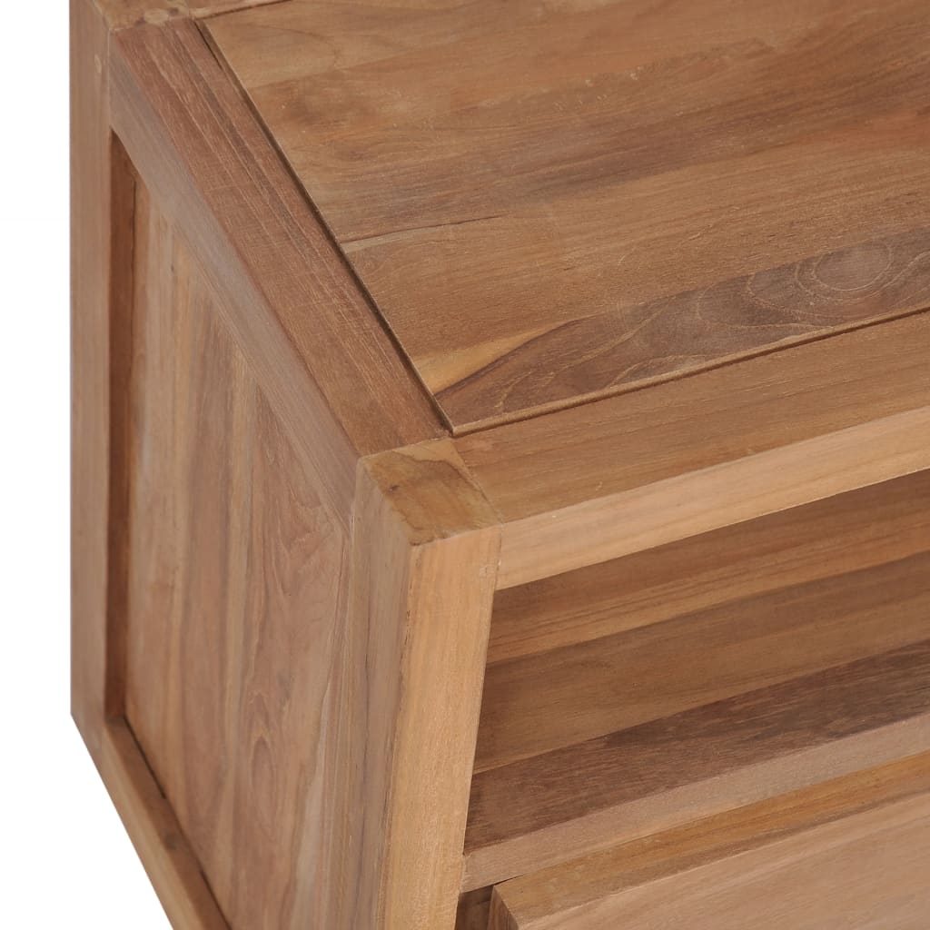 Έπιπλο Τηλεόρασης 120x30x40 εκ Μασίφ Ξύλο Teak/Φυσικό Φινίρισμα - PAKOBAZAAR
