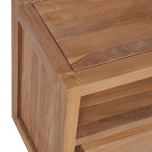 Έπιπλο Τηλεόρασης 120x30x40 εκ Μασίφ Ξύλο Teak/Φυσικό Φινίρισμα - PAKOBAZAAR