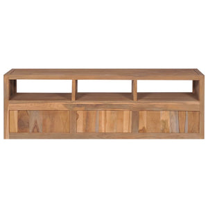 Έπιπλο Τηλεόρασης 120x30x40 εκ Μασίφ Ξύλο Teak/Φυσικό Φινίρισμα - PAKOBAZAAR