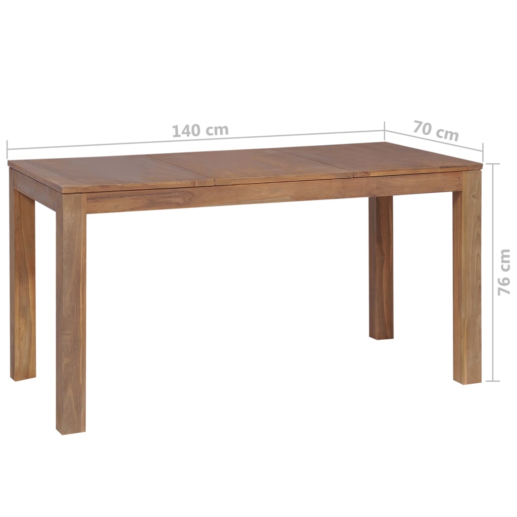 Τραπεζαρία 140 x 70 x 76 εκ. Μασίφ Ξύλο Teak / Φυσικό Φινίρισμα - Pakobazaar