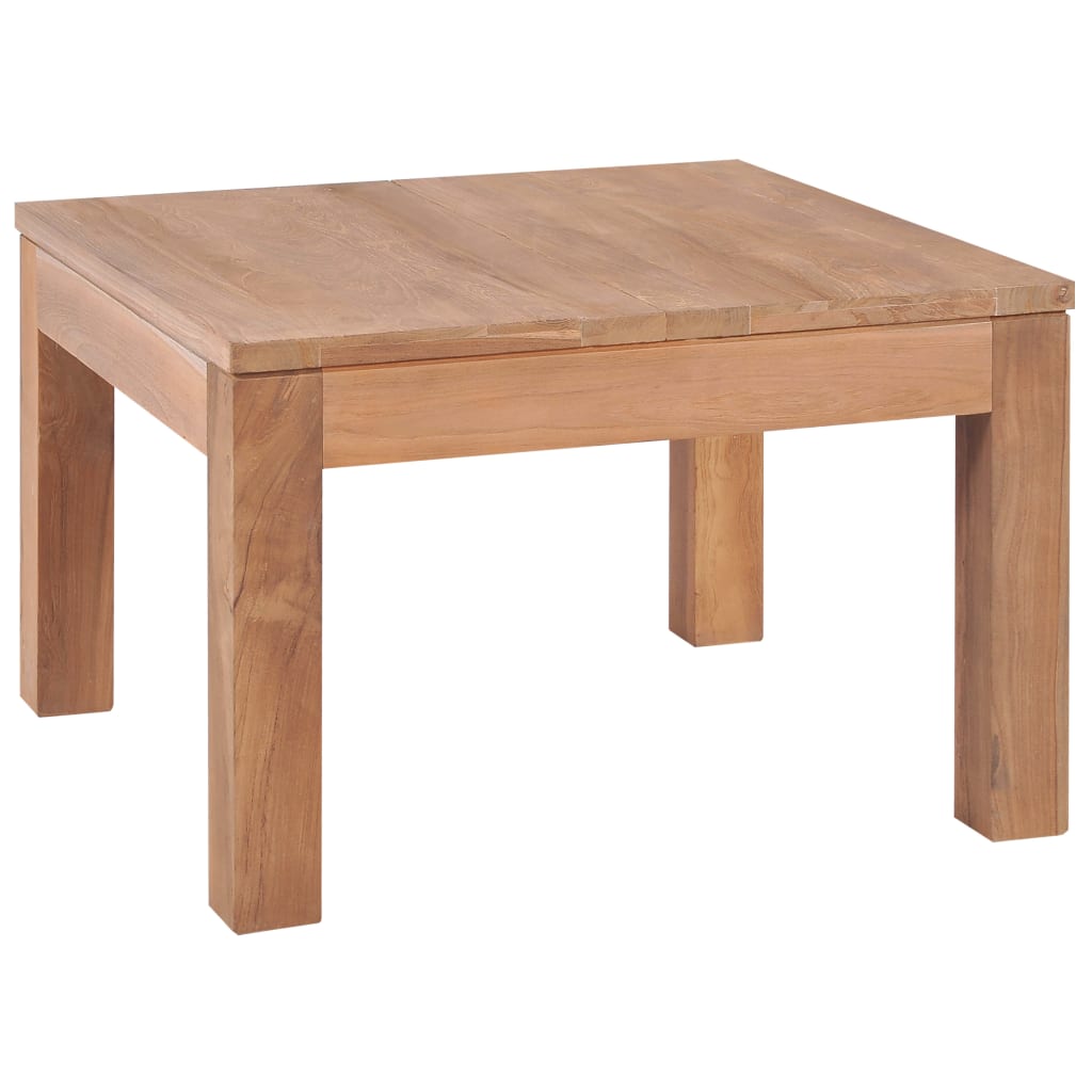 Τραπεζάκι Σαλονιού 60 x 60 x 40 εκ. Ξύλο Teak/Φυσικό Φινίρισμα - Pakobazaar