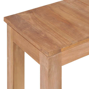 Τραπέζι Κονσόλα 110x35x76 εκ. Μασίφ Ξύλο Teak/Φυσικό Φινίρισμα