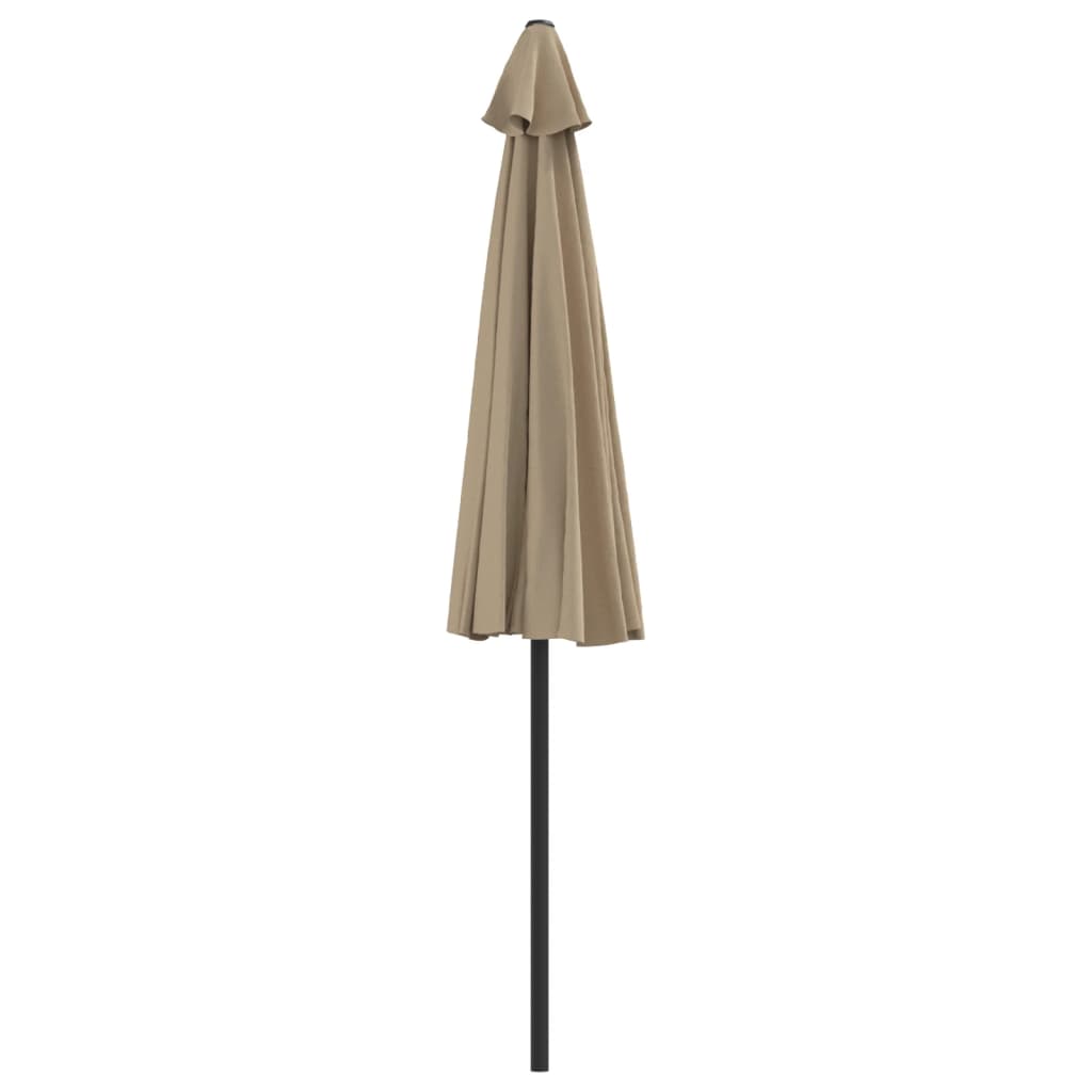 Ομπρέλα Βεράντας Ημικυκλική Χρώμα Taupe 270x144 εκ Ιστός Αλουμ. - Pakobazaar