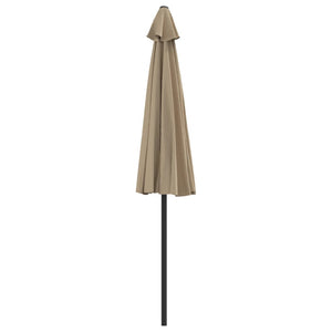Ομπρέλα Βεράντας Ημικυκλική Χρώμα Taupe 270x144 εκ Ιστός Αλουμ. - Pakobazaar