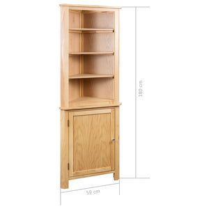 Έπιπλο/Ντουλάπι Γωνιακό 59 x 36 x 180 εκ. από Μασίφ Ξύλο Δρυός - PAKOBAZAAR