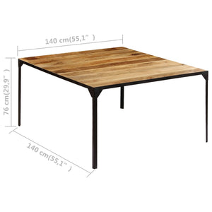 Τραπεζαρία 140 x 140 x 76 εκ. από Μασίφ Ξύλο Μάνγκο - Pakobazaar