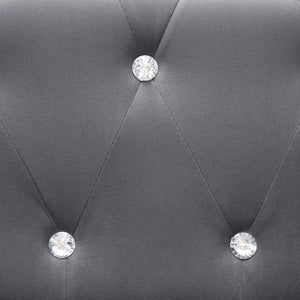 Καναπές Τριθέσιος Chesterfield Γκρι 199 x 75 x 72 εκ. Βελούδο - Pakobazaar