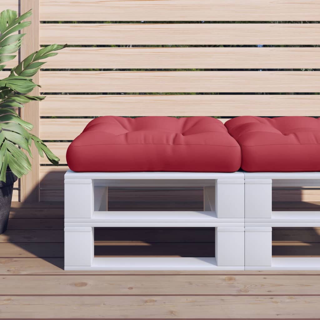 Μαξιλάρι Παλέτας Κόκκινο 58 x 58 x 10 εκ. από Ύφασμα