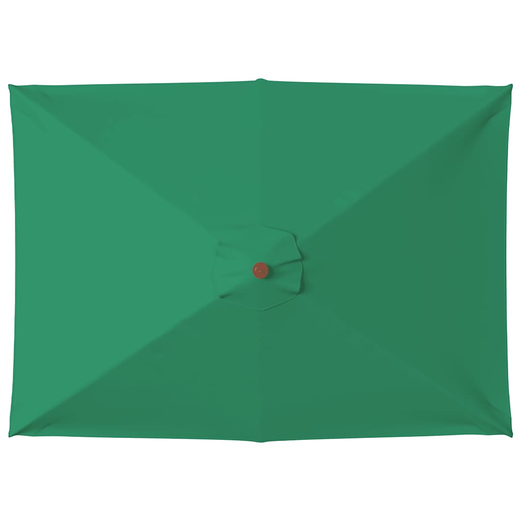 Ομπρέλα Κήπου Πράσινη 150 x 200 εκ. με Ξύλινο Ιστό