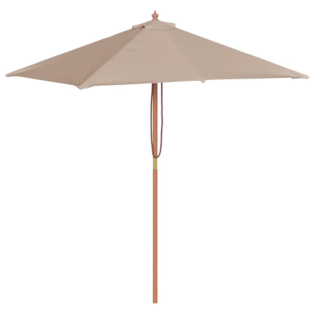 Ομπρέλα Κήπου Χρώμα Taupe 150 x 200 εκ. με Ξύλινο Ιστό