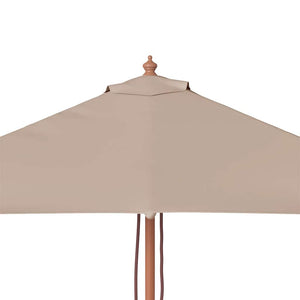Ομπρέλα Κήπου Χρώμα Taupe 150 x 200 εκ. με Ξύλινο Ιστό