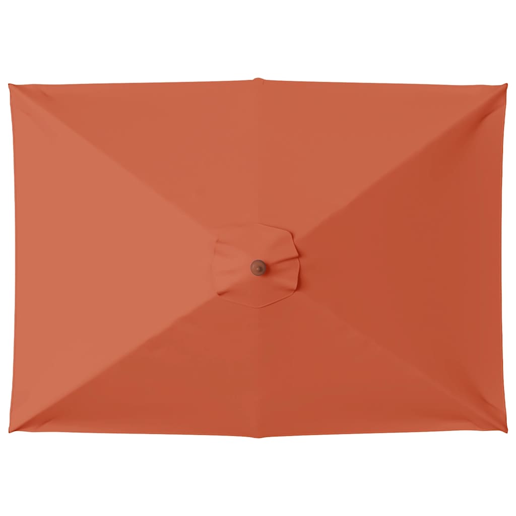 Ομπρέλα Κήπου Τερακότα 150 x 200 εκ. με Ξύλινο Ιστό