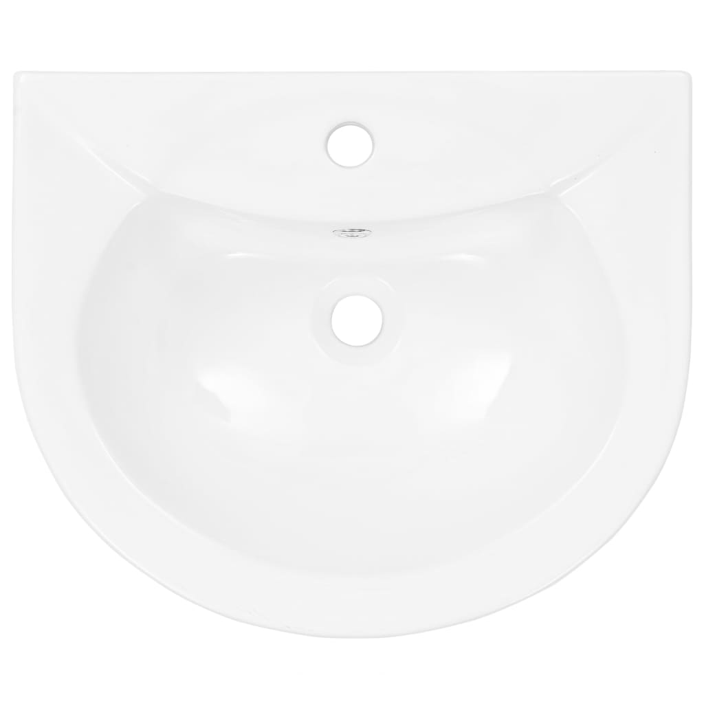 Νιπτήρας Επιδαπέδιος με Κολόνα Λευκός 520x440x190 χιλ Κεραμικός - PAKOBAZAAR