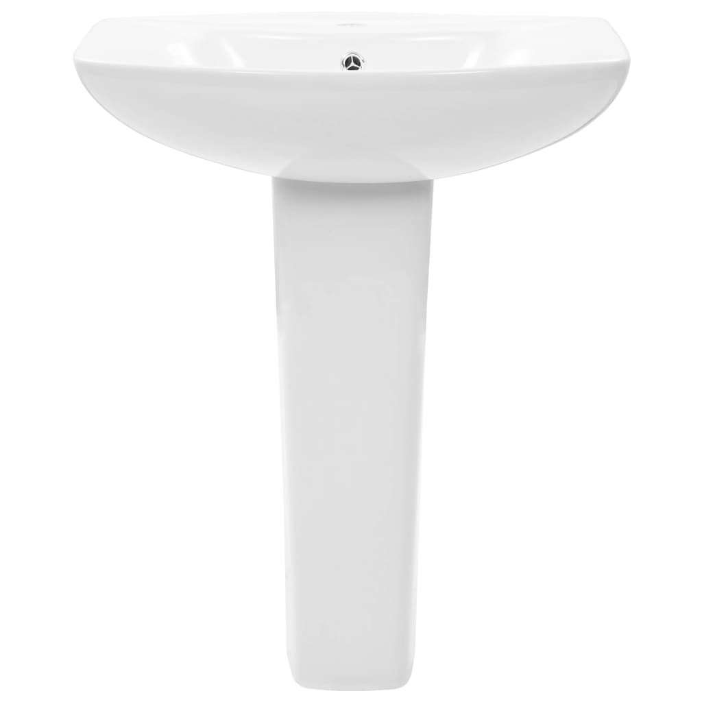 Νιπτήρας Επιδαπέδιος με Κολόνα Λευκός 650x520x200 χιλ Κεραμικός - PAKOBAZAAR